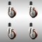 Service Caster 4 Inch 316SS Maroon Polyurethane Swivel 1-3/4 Inch Expanding Stem Caster Set SCC SCC-SS316EX20S414-PPUB-MRN-134-4 - alternate 4